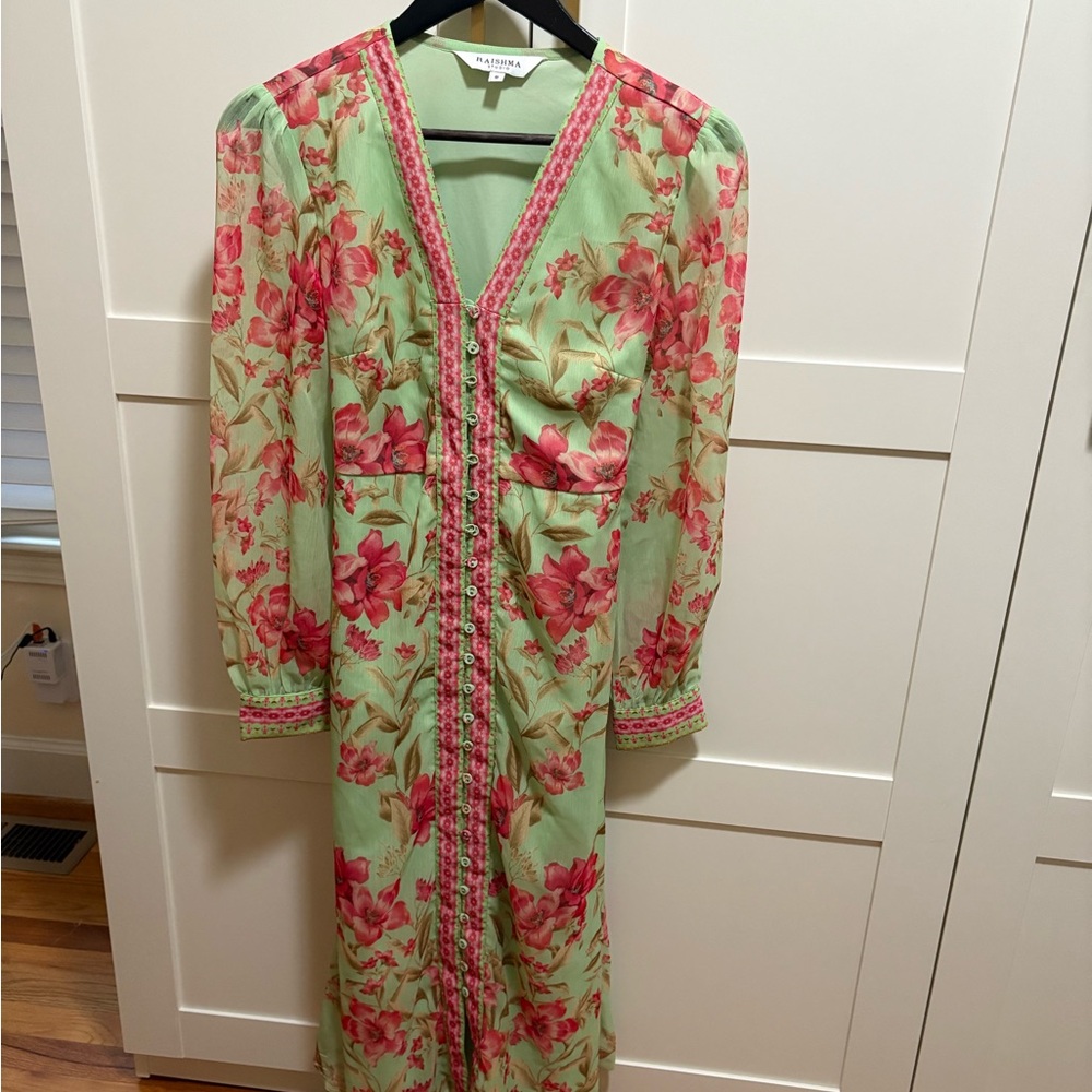 Floral Green Maxi Dress